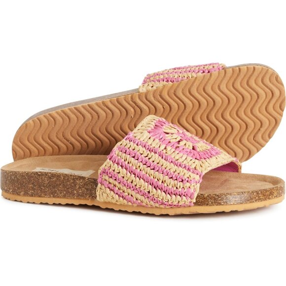 NEW VINTAGE HAVANA Mimi Crochet Slide Sandals pink For Women 253 - Picture 2 of 6